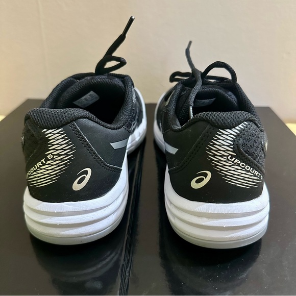Asics Women’s Upcourt 5 Black Silver Court Shoes Size 7.5 - Picture 5 of 9